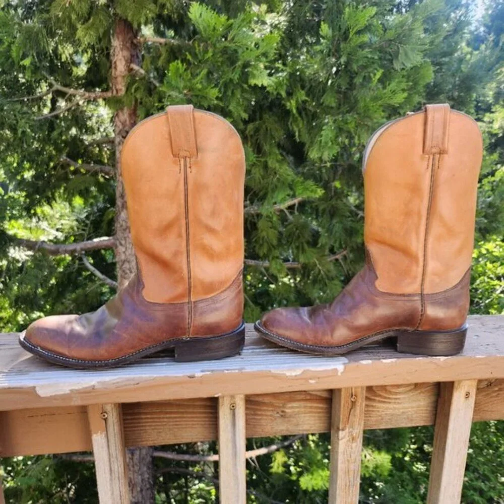 Hondo boots size 9D brown/camel tan leather - Picture 5 of 11